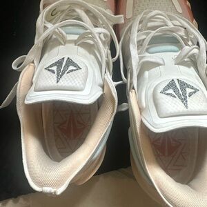 Men's White and Cream Athletic Shoes